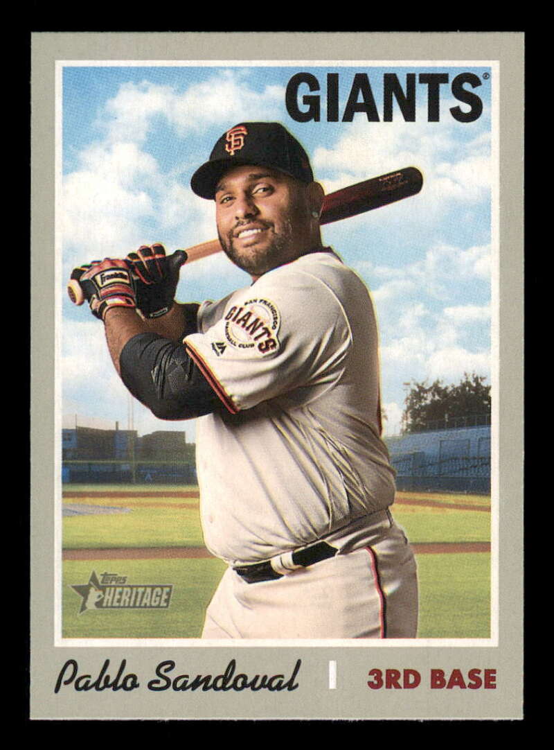 2019 Topps Heritage Baseball  #276 Pablo Sandoval  San Francisco Giants  V92544 Image 1