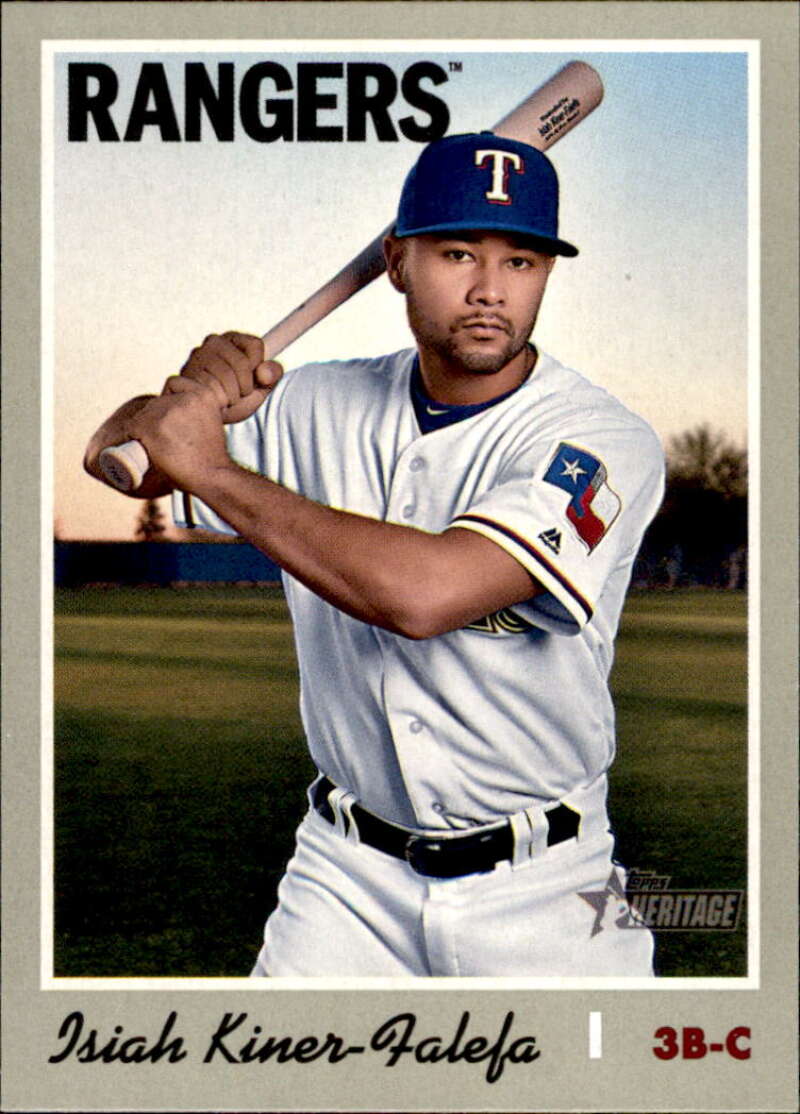 2019 Topps Heritage Baseball  #285 Isiah Kiner-Falefa  Texas Rangers  V92547 Image 1