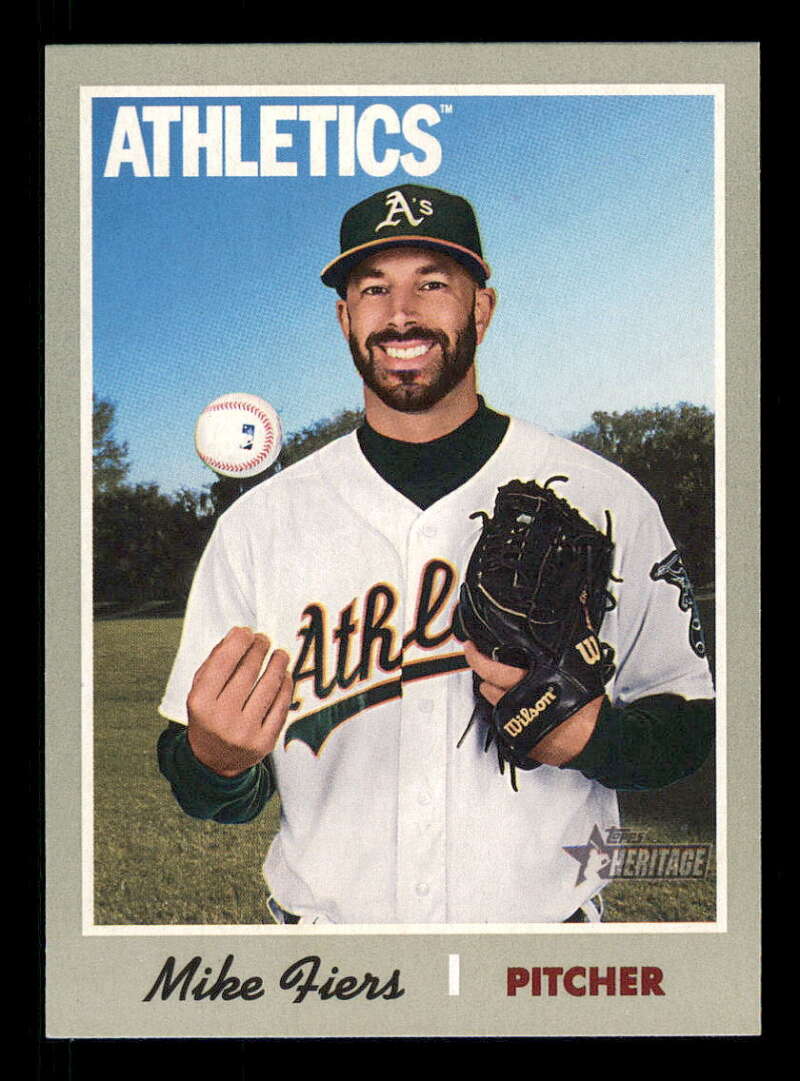 2019 Topps Heritage Baseball  #287 Mike Fiers  Oakland Athletics  V92548 Image 1