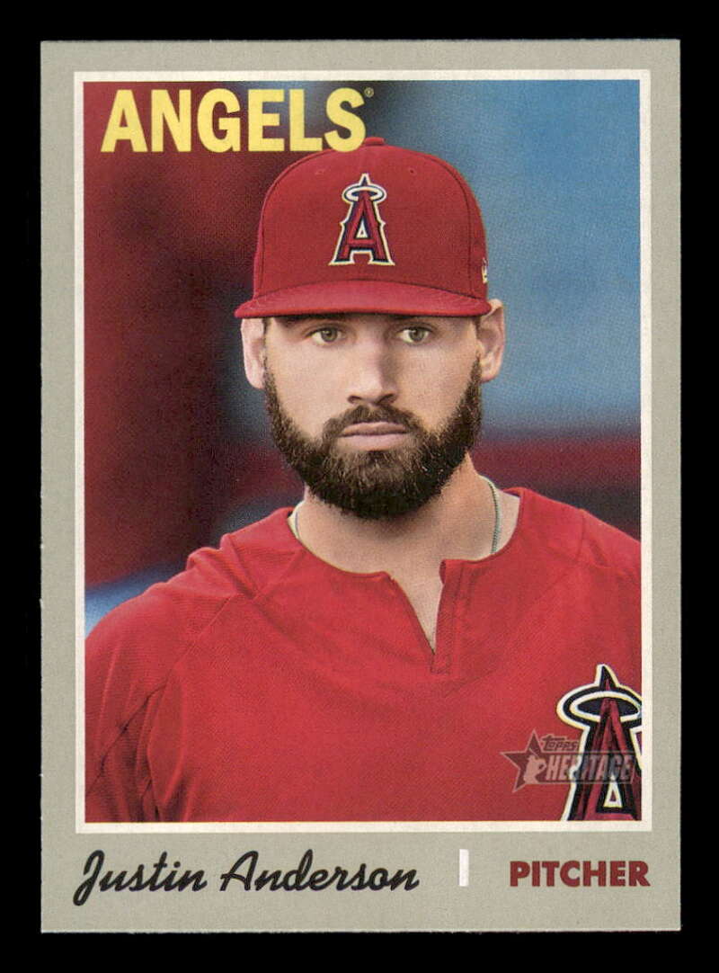 2019 Topps Heritage Baseball  #294 Justin Anderson  Los Angeles Angels  V92554 Image 1