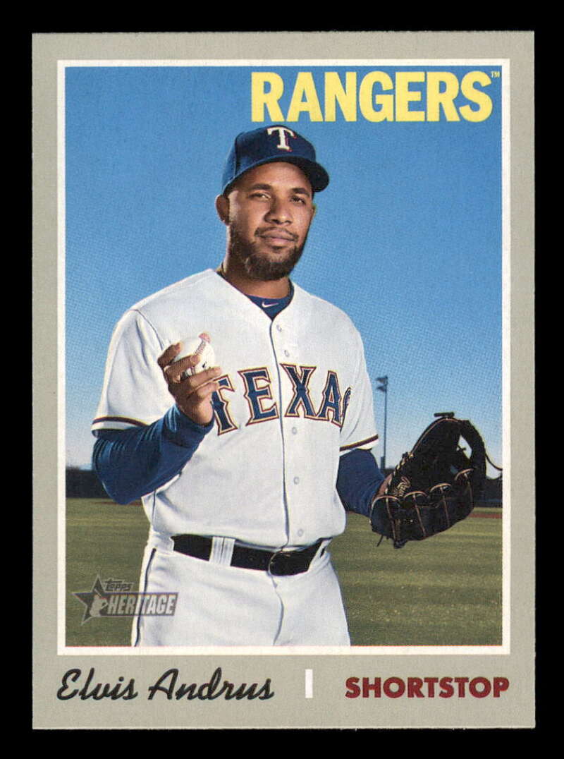 2019 Topps Heritage Baseball  #303 Elvis Andrus  Texas Rangers  V92557 Image 1