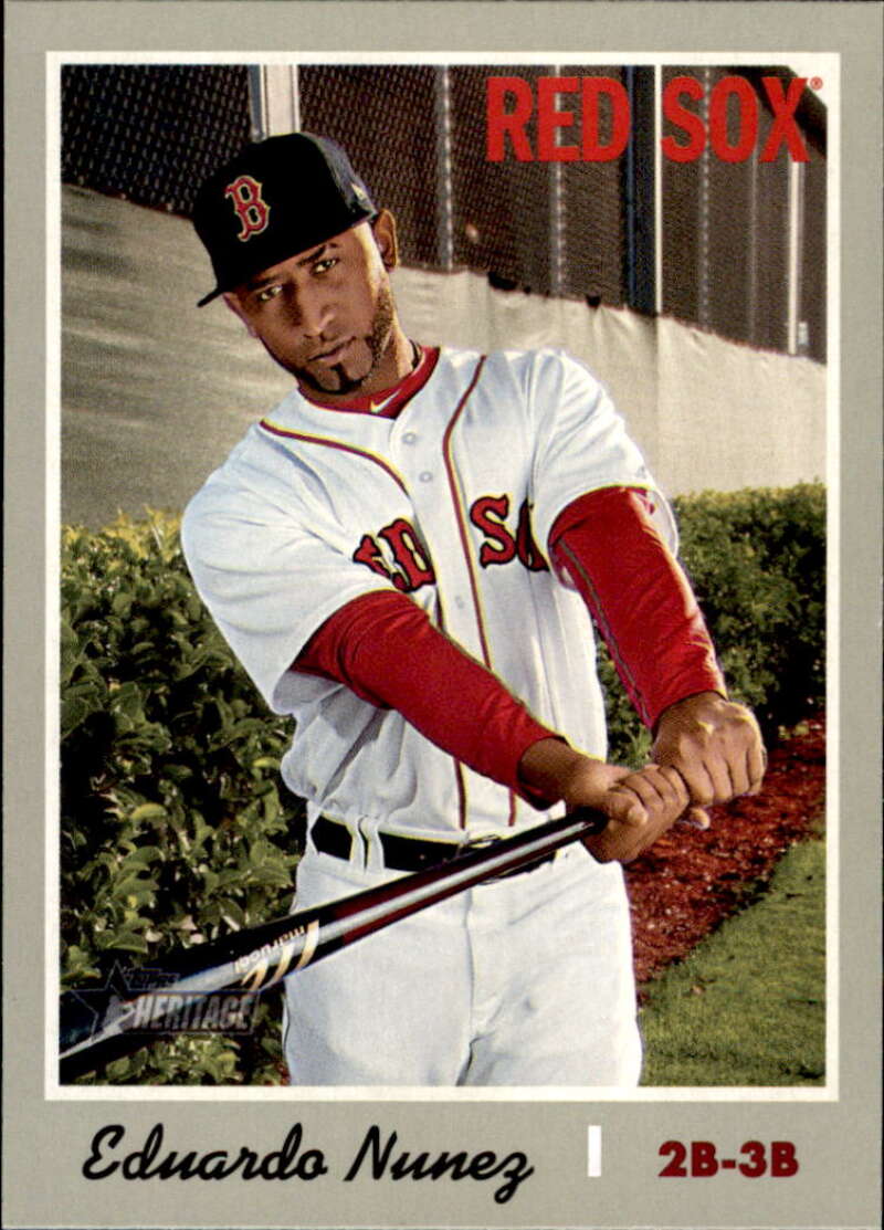 2019 Topps Heritage Baseball  #340 Eduardo Nunez  Boston Red Sox  V92567 Image 1
