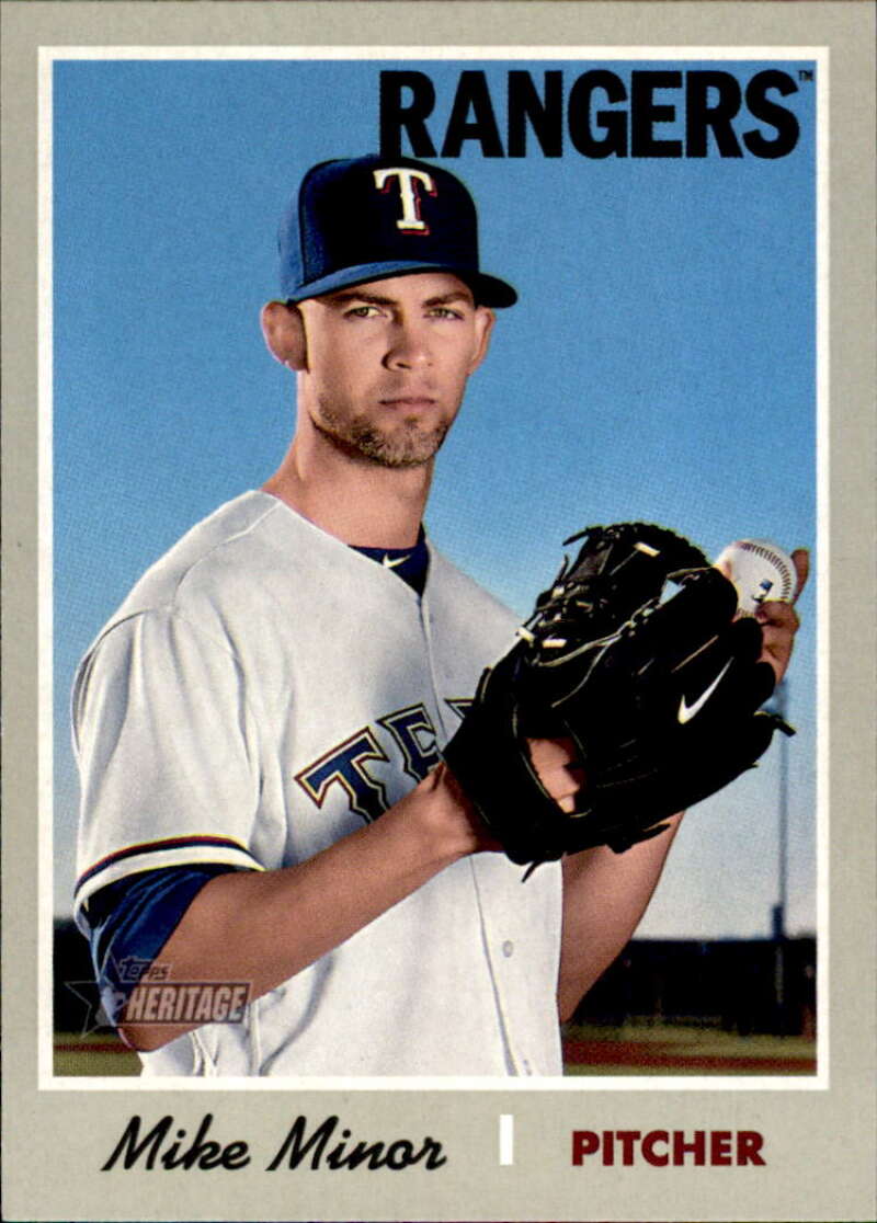 2019 Topps Heritage Baseball  #389 Mike Minor  Texas Rangers  V92578 Image 1
