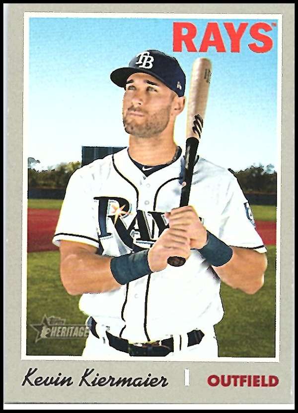 2019 Topps Heritage Baseball  #463 Kevin Kiermaier  SP Tampa Bay Rays  V92588 Image 1