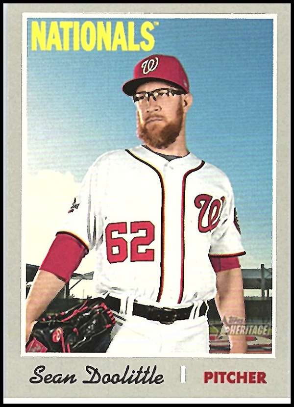 2019 Topps Heritage Baseball  #495 Sean Doolittle  SP  Nationals  V92592 Image 1