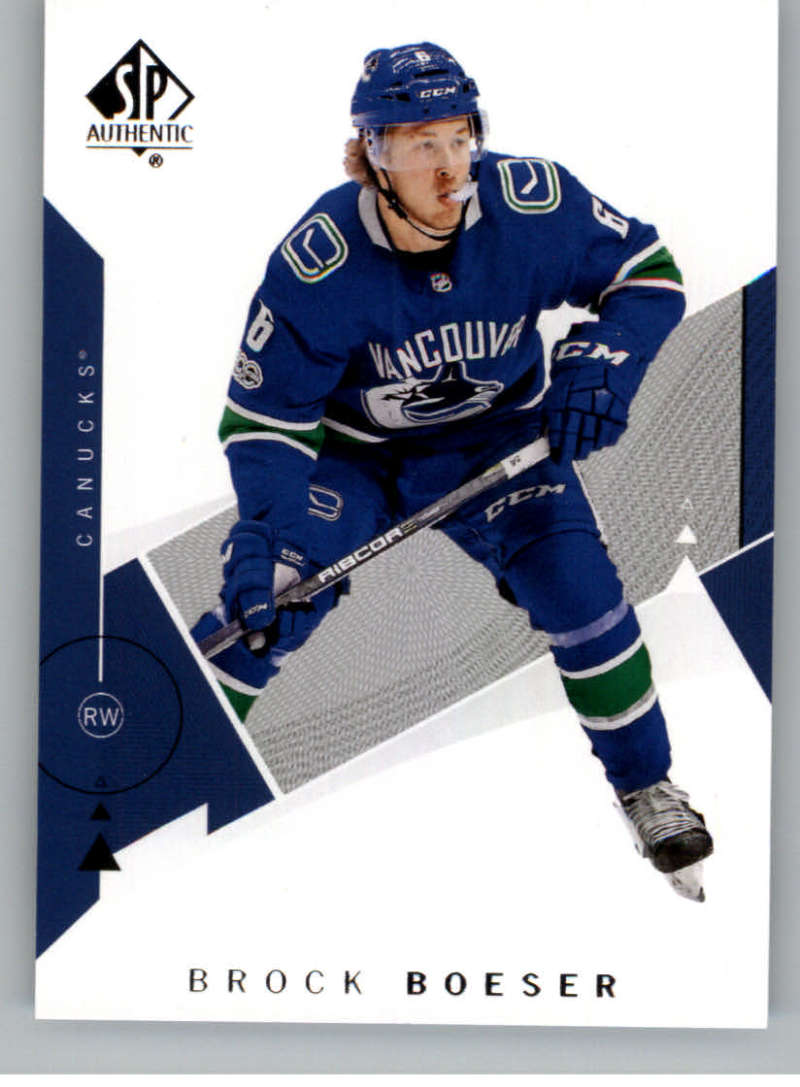 2018-19 SP Authentic #3 Brock Boeser  Vancouver Canucks  V93380 Image 1