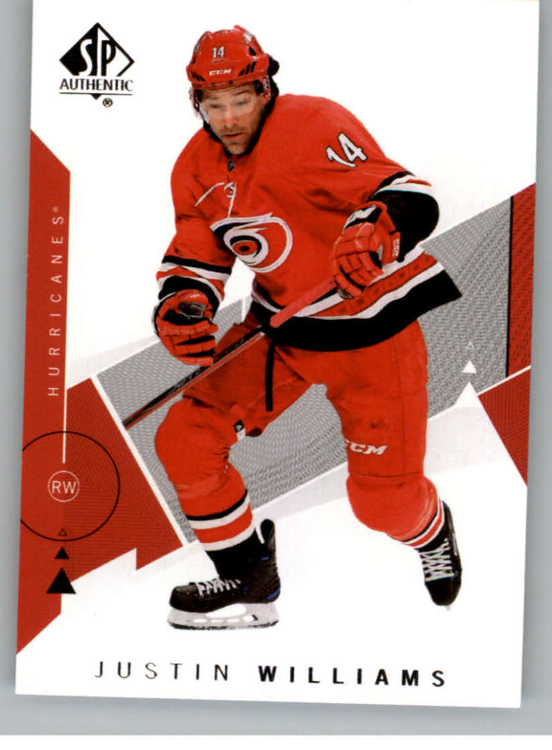 2018-19 SP Authentic #19 Justin Williams  Carolina Hurricanes  V93395 Image 1