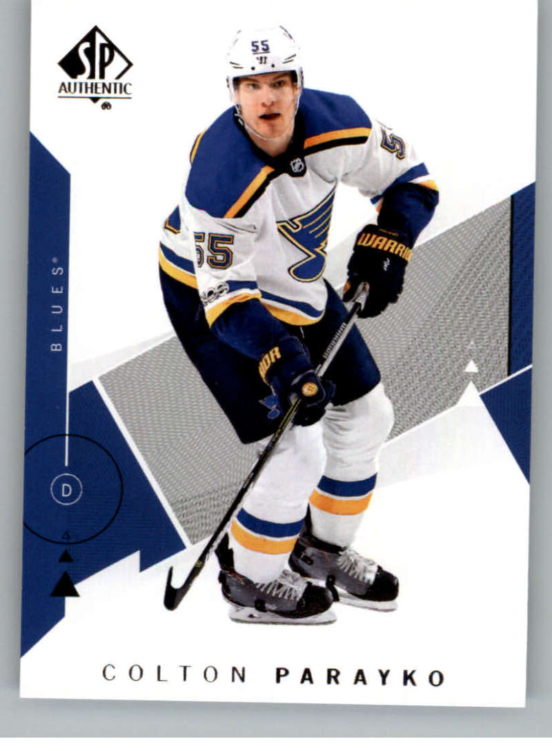 2018-19 SP Authentic #36 Colton Parayko  St. Louis Blues  V93412 Image 1