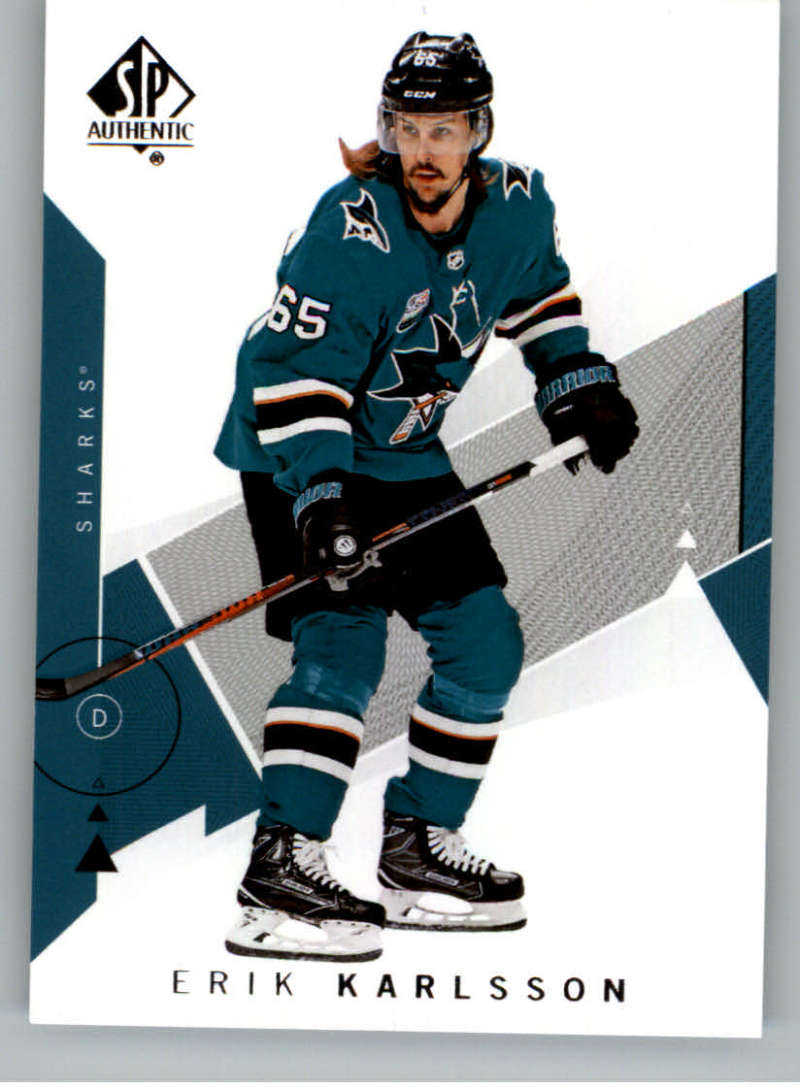 2018-19 SP Authentic #55 Erik Karlsson  San Jose Sharks  V93438 Image 1