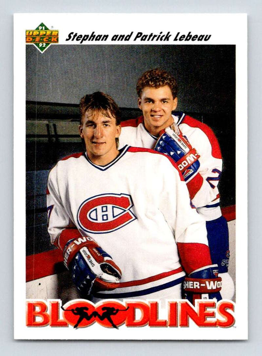 1991-92 Upper Deck #644 Patrick/Stephan Lebeau  Montreal Canadiens  Image 1