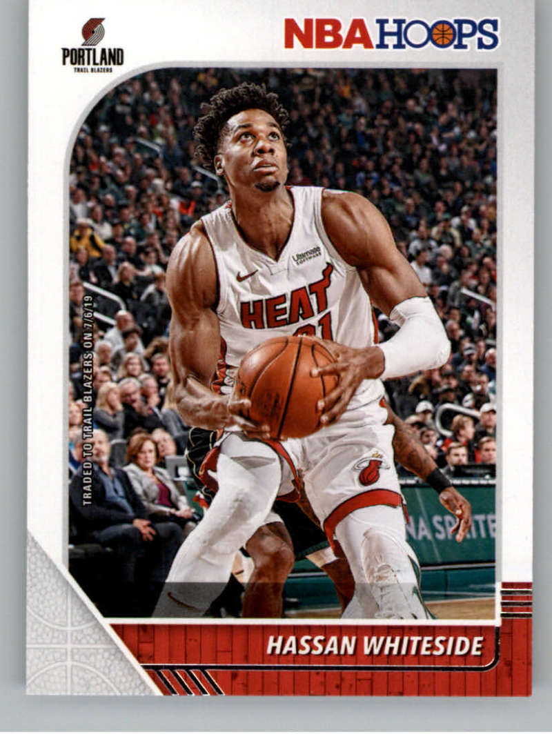 2019-20 Panini Hoops #196 Hassan Whiteside  Portland Trail Blazers  V89617 Image 1