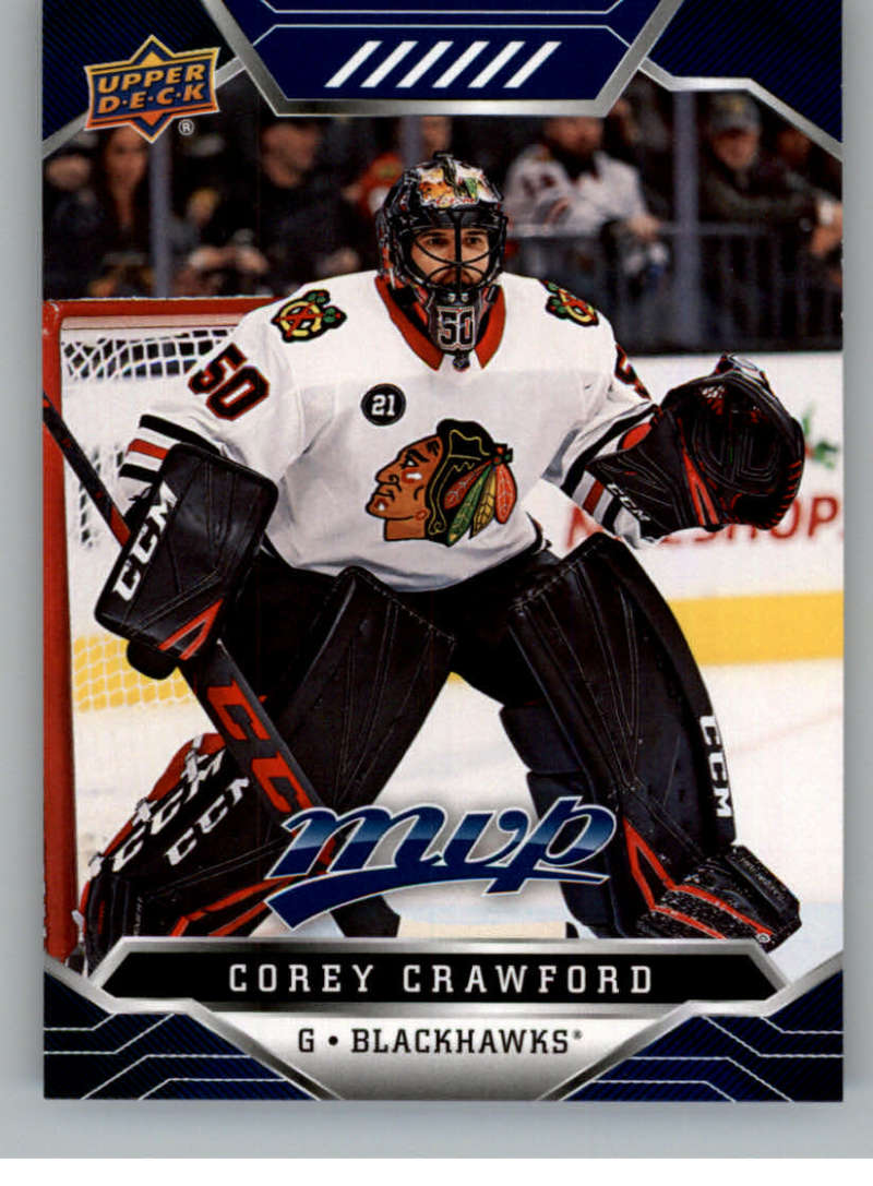 2019-20 Upper Deck MVP Blue #110 Corey Crawford  Chicago Blackhawks  V93663 Image 1