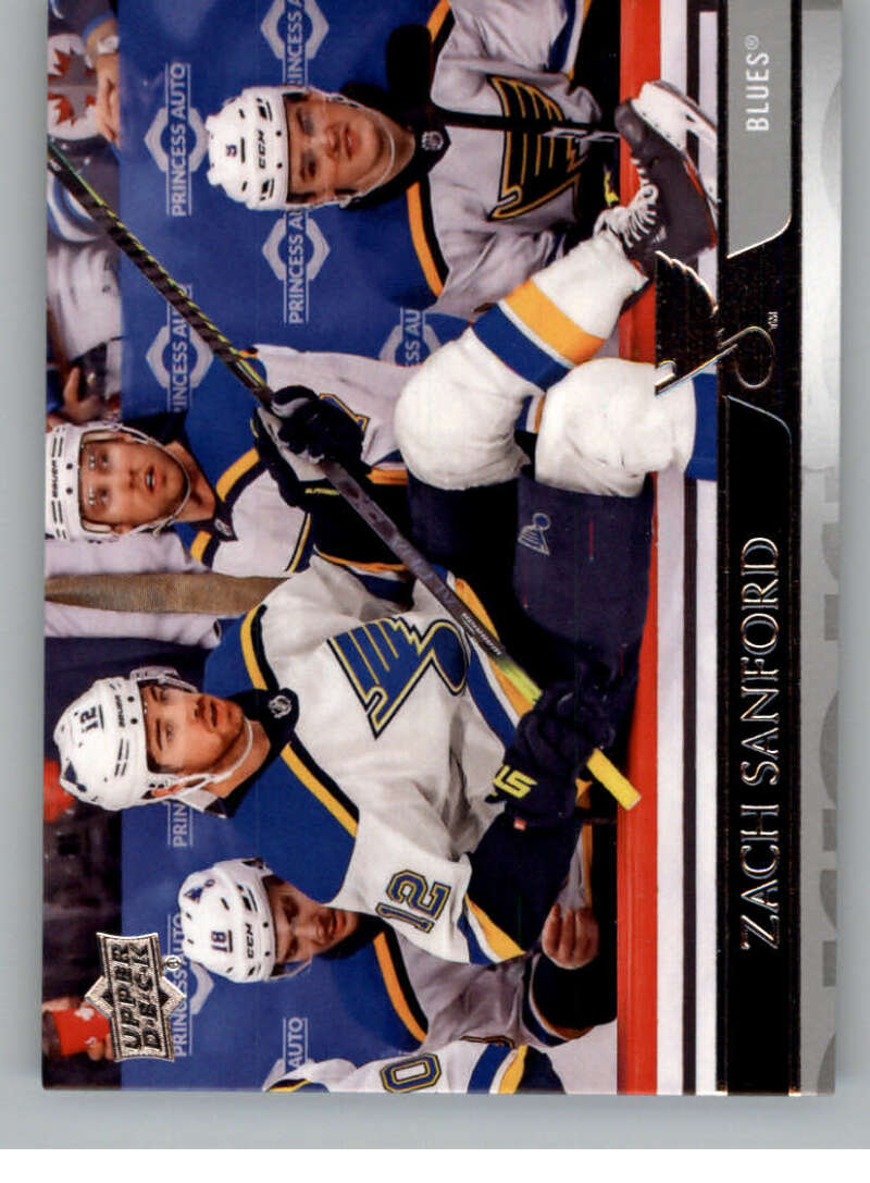 2020-21 Upper Deck Hockey #156 Zach Sanford  St. Louis Blues  Image 1