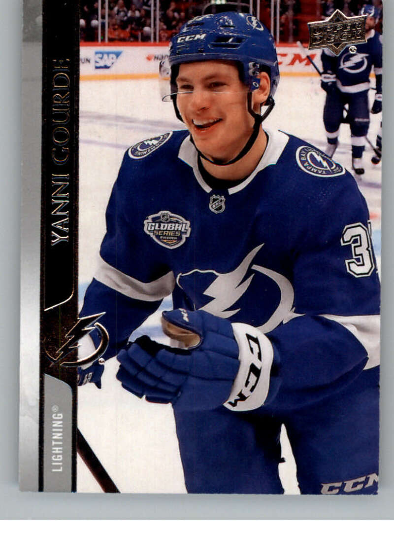 2020-21 Upper Deck Hockey #160 Yanni Gourde  Tampa Bay Lightning  Image 1