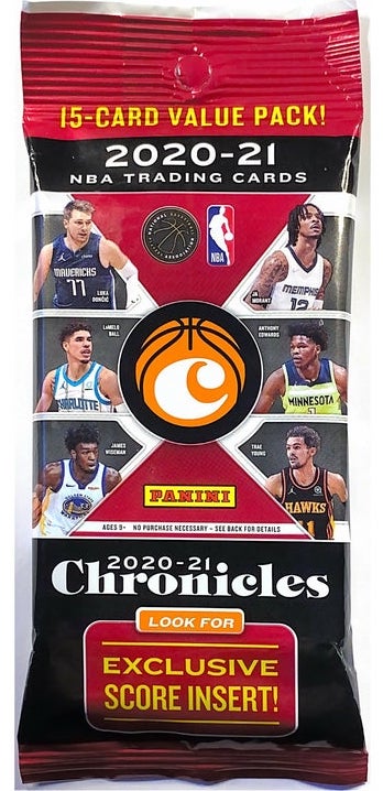 2020-21 Panini Chronicles Basketball 15 Card Trading Value Pack - Exclusives