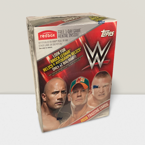 2016 Topps WWE Wrestling Card Box - Walmart Exclusive - 10 Packs + Relic