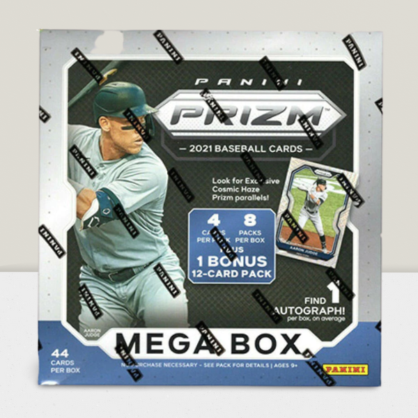 2021Panini Prizm Baseball MLB Factory Sealed Mega Box - 9 Packs Per Box!