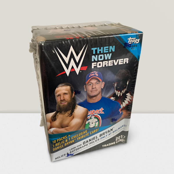 2017 Topps WWE Then Now Forever Wrestling Box - 10 Packs + Relic + Tribute