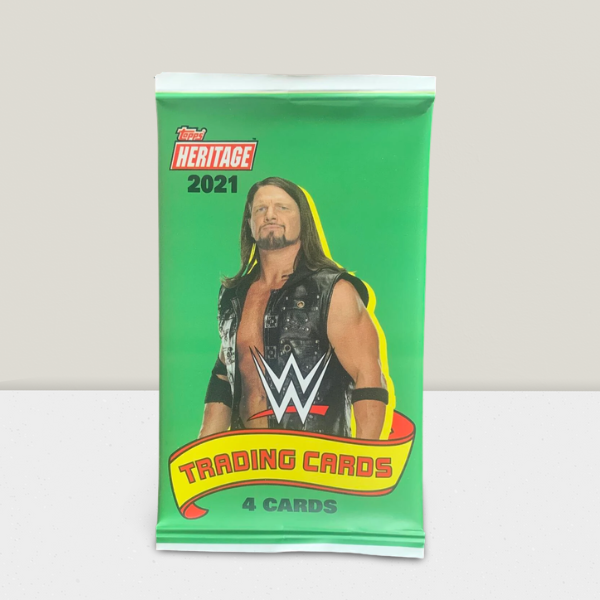 2021 Topps Heritage WWE Wrestling Sealed Trading Cards Pack