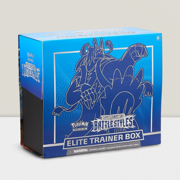 Pokemon TCG Sword & Shield Battle Styles Elite Trainer Box - Blue Box