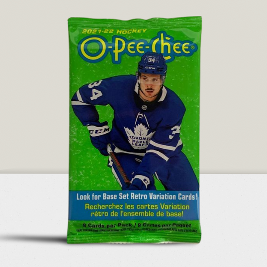 2021-22 Upper Deck O-Pee-Chee OPC Hockey Sealed pack - 8 Cards Per Pack